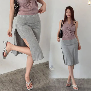 Curti slit midi skirt