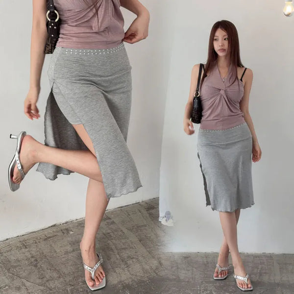 Curti slit midi skirt