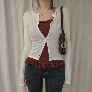 Ketrit Punching Round Cardigan