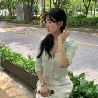 Code Summer Cotton 3/4 Sleeve Cardigan