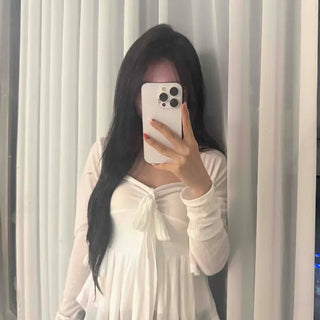 Ribbed Knit See-through Ribbon Crop Sleeveless Set Cardigan