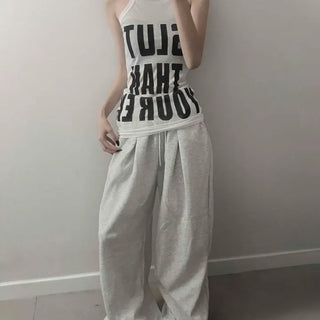 Tooze Pintuck Volume Wide Sweatpants