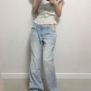Washed Bootcut Loose Fit Daily Long Pants