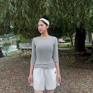 Slim Fit Plain Short Sleeve Daily T-shirt