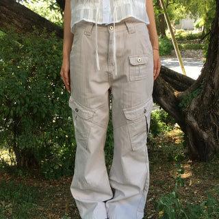 Heaven Big Pocket Cargo Semi-Bootcut Pants