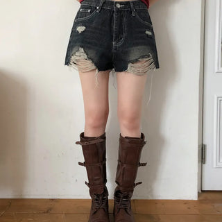 Saltine Damaged Denim Shorts