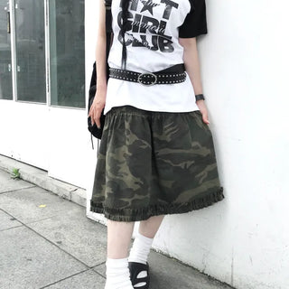 Orion Daily Hip Camo Frill Skirt (2 colors)