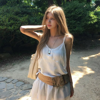 Rug Wrinkle Bustier Layered Dress