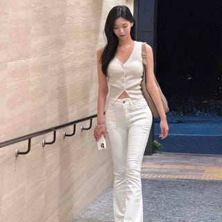*Firmly Supportive Fit* Hold Hip Pad Mini Pocket Bootcut Denim Pants