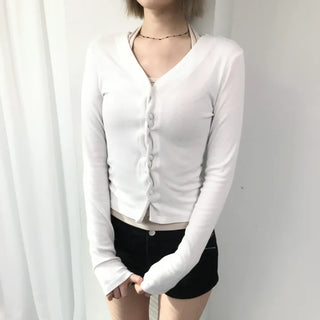 SOFT BEAN BUTTON CD Cardigan
