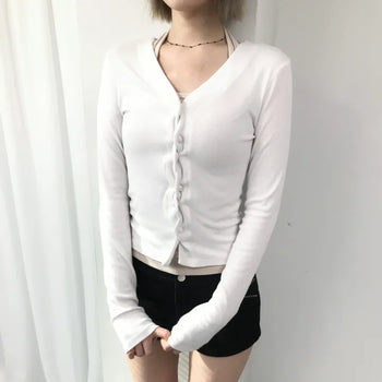SOFT BEAN BUTTON CD Cardigan