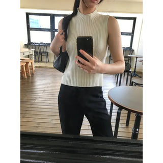 Mock Neck Ribbed Knit (2 colors)