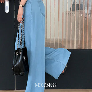 Barrel Side Cut Wide Denim
