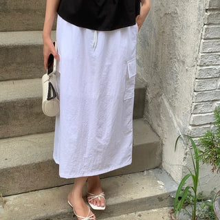 Landing Anorak Cargo Elastic Long Skirt