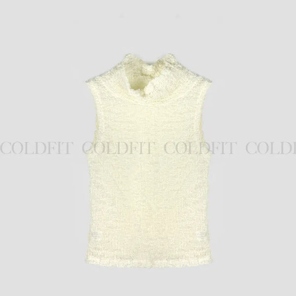 Cowl neck boucle blouse
