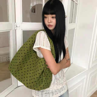 Perkin Corduroy Dot Shoulder Bag