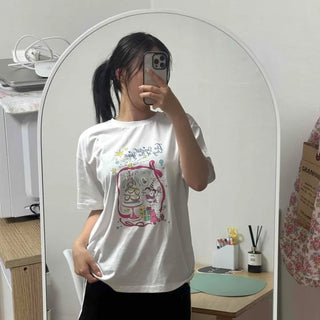 Graphic Loose Fit H-Line Short Sleeve T-shirt