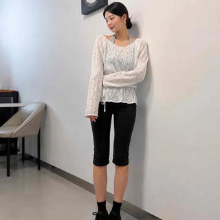 Slim Fit Straight Button Daily Shorts