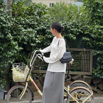 26 LIGHT String Stretch Jersey Long Skirt
