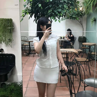 Slim Fit A-Line Straight Daily Mini Skirt