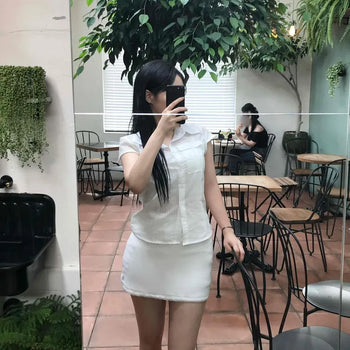Slim Fit A-Line Straight Daily Mini Skirt