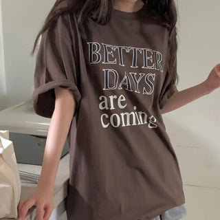 Palm Tree Print Loose Fit Short Sleeve Tshirt