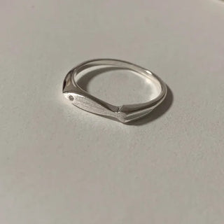 Matte 3D Fish Silver Ring Sizes 5 to 17