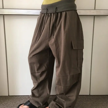 Elastic Cargo Wide Pants