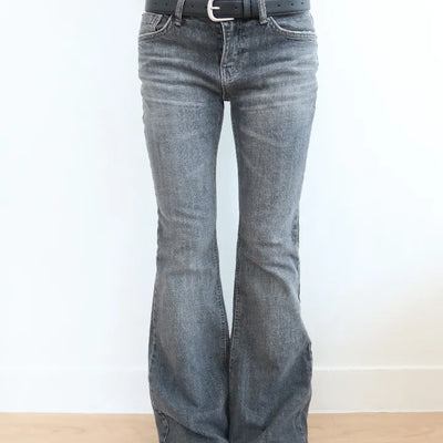 BB Mid-length Bootcut Black Denim Pants