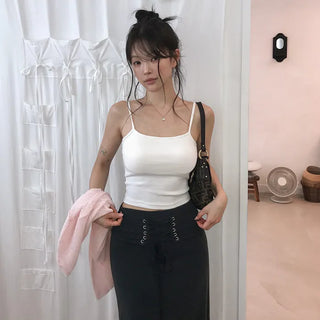 Bellony Crop Sleeveless [Built-in Cup, 38% Modal]