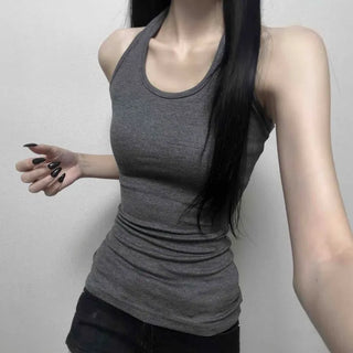 Two-way Slim Fit Plain Sleeveless Top
