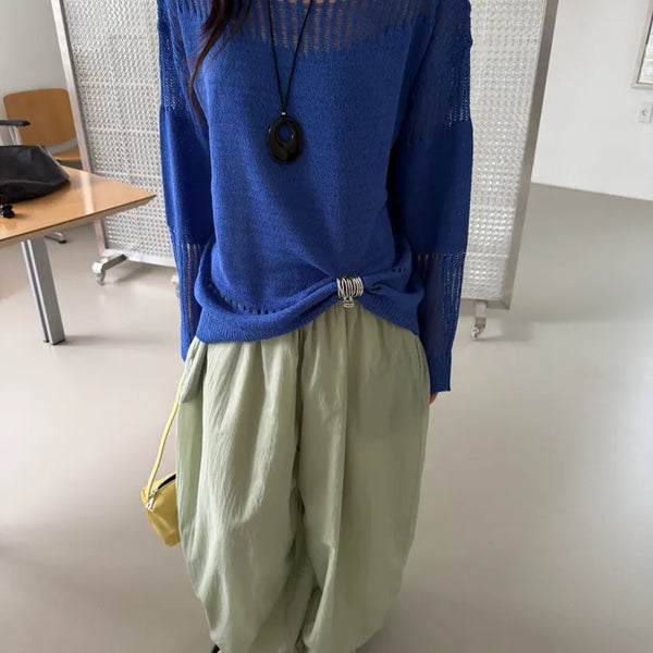 Hev Airy Nylon Balloon Harem Pants
