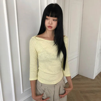 Neolle Heathered Sleeve T-shirt