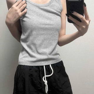 Slim Fit H-Line Plain Sleeveless