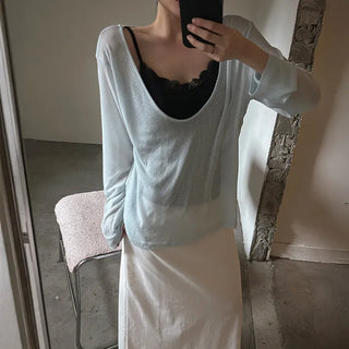 Beach Deep V-Sleeve Knit