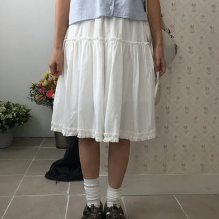 Masaki frill midi skirt