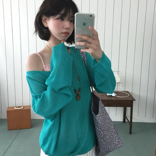 Summer Niji Round Lip Neck Knit