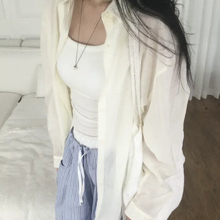 Creme Oversized Shirt