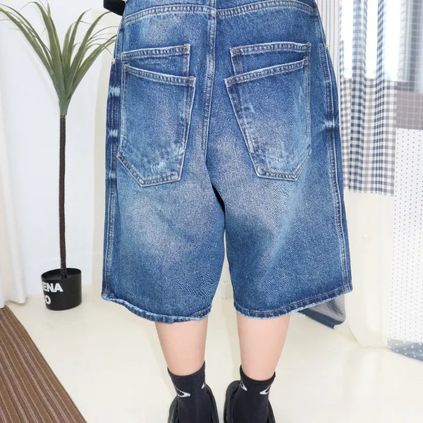 Double Big Pocket Bermuda Denim Pants