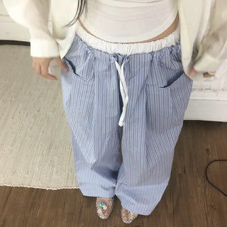 Striped pajama pants