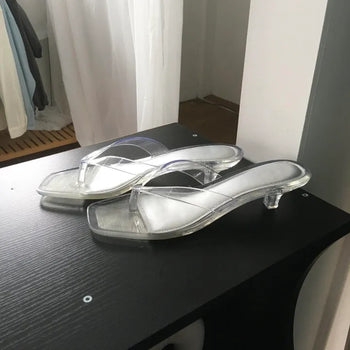 Summer Clear Flip Heels
