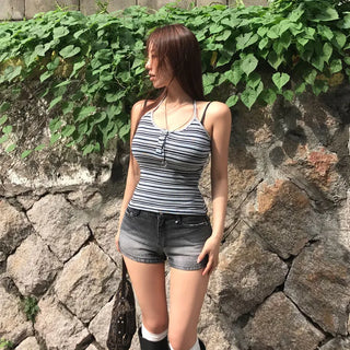 Coolding Striped Halter Sleeveless