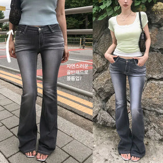 Water Raw Denim Bootcut Pants [Hip Pads]