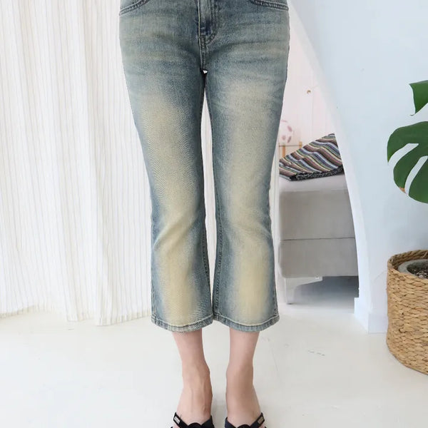 Deep Tint Vintage Calfskin Denim Pants