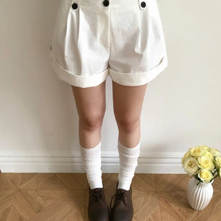 Ellen Button Roll-up Shorts