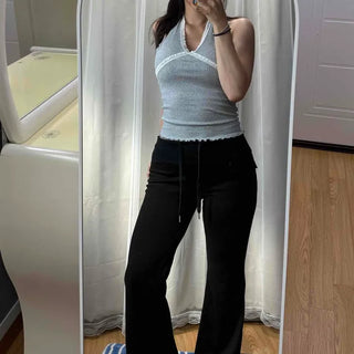 Elastic Waist Training Bootcut Long Pants