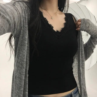 Lumi Deep V-Neck Cardigan