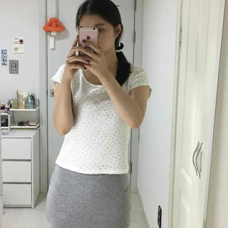 High-Waisted Elastic Training Slim Fit Mini Skirt with Inner Shorts