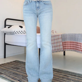 Pale Frinche Light Wash Bootcut Denim Pants