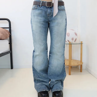 Domingo Loose Fake Bootcut Denim Pants